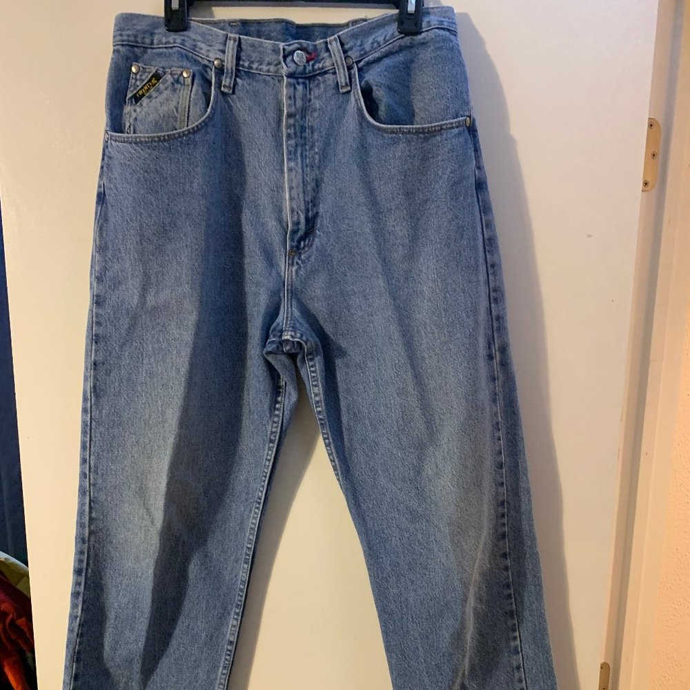 Wrangler 20X Competition Rodeo Relaxed Fit Blue Jeans 34X36 Excellent Condition